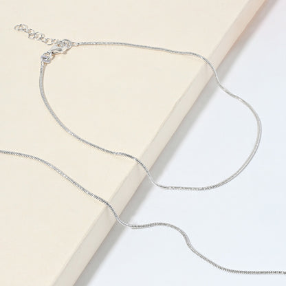 Classic Twist Silver Anklet