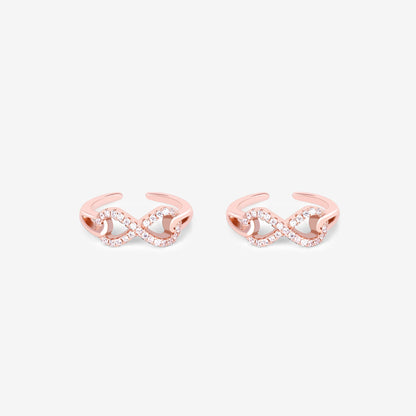 Stone Infinity Toe Ring