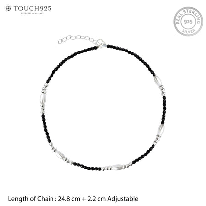 Beaded Oval Link Anklet