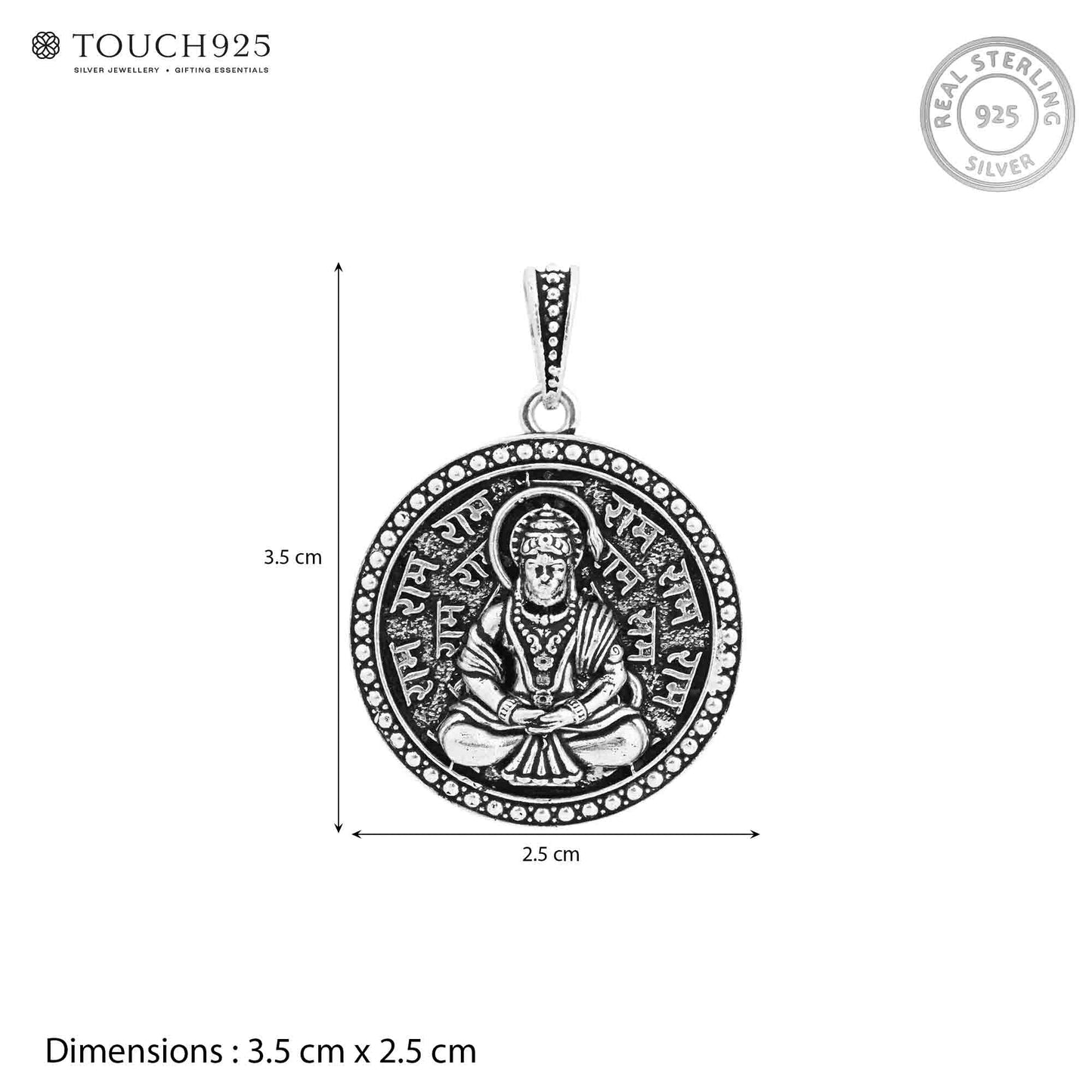 Hanuman Ram Mantra Pendant