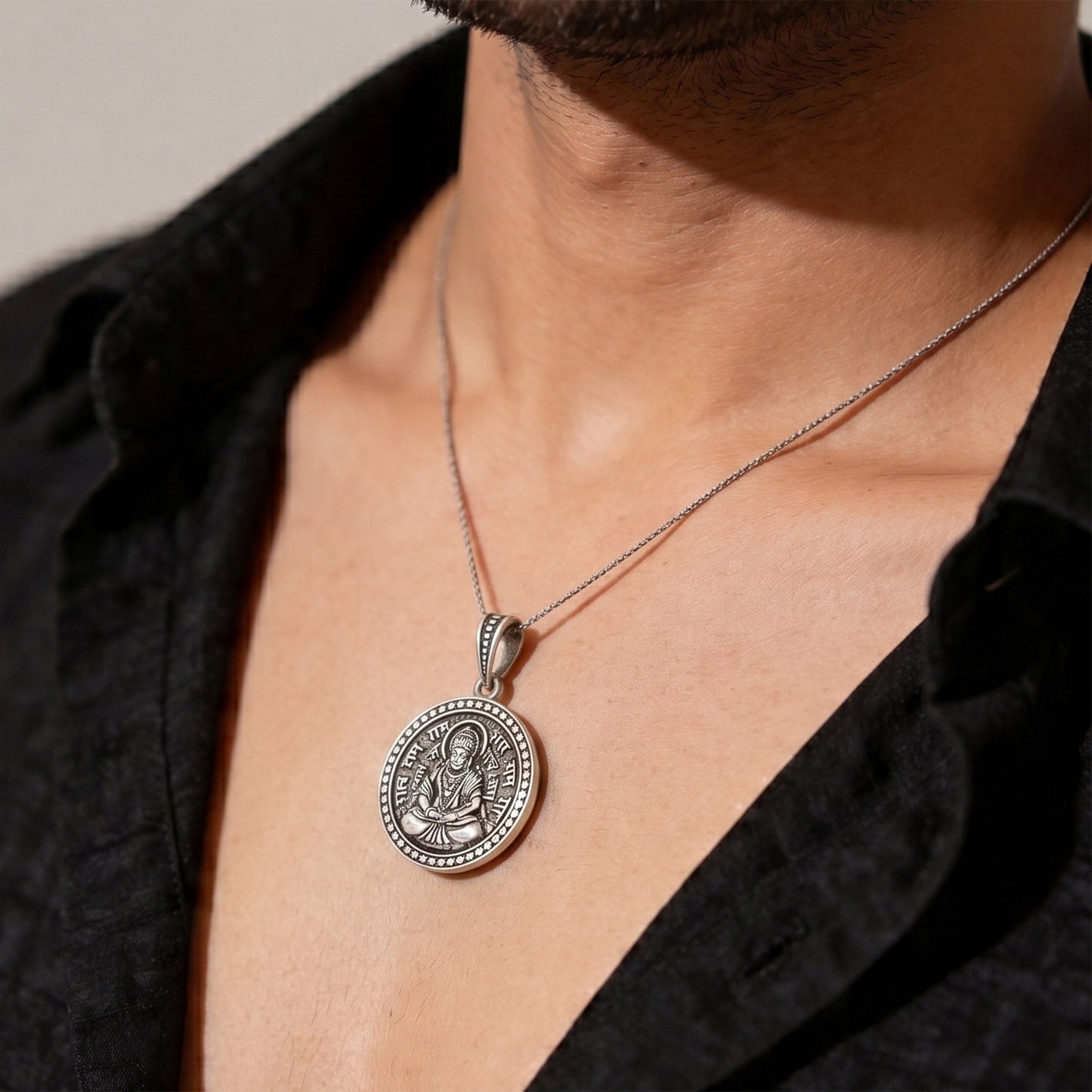 Hanuman Ram Mantra Pendant