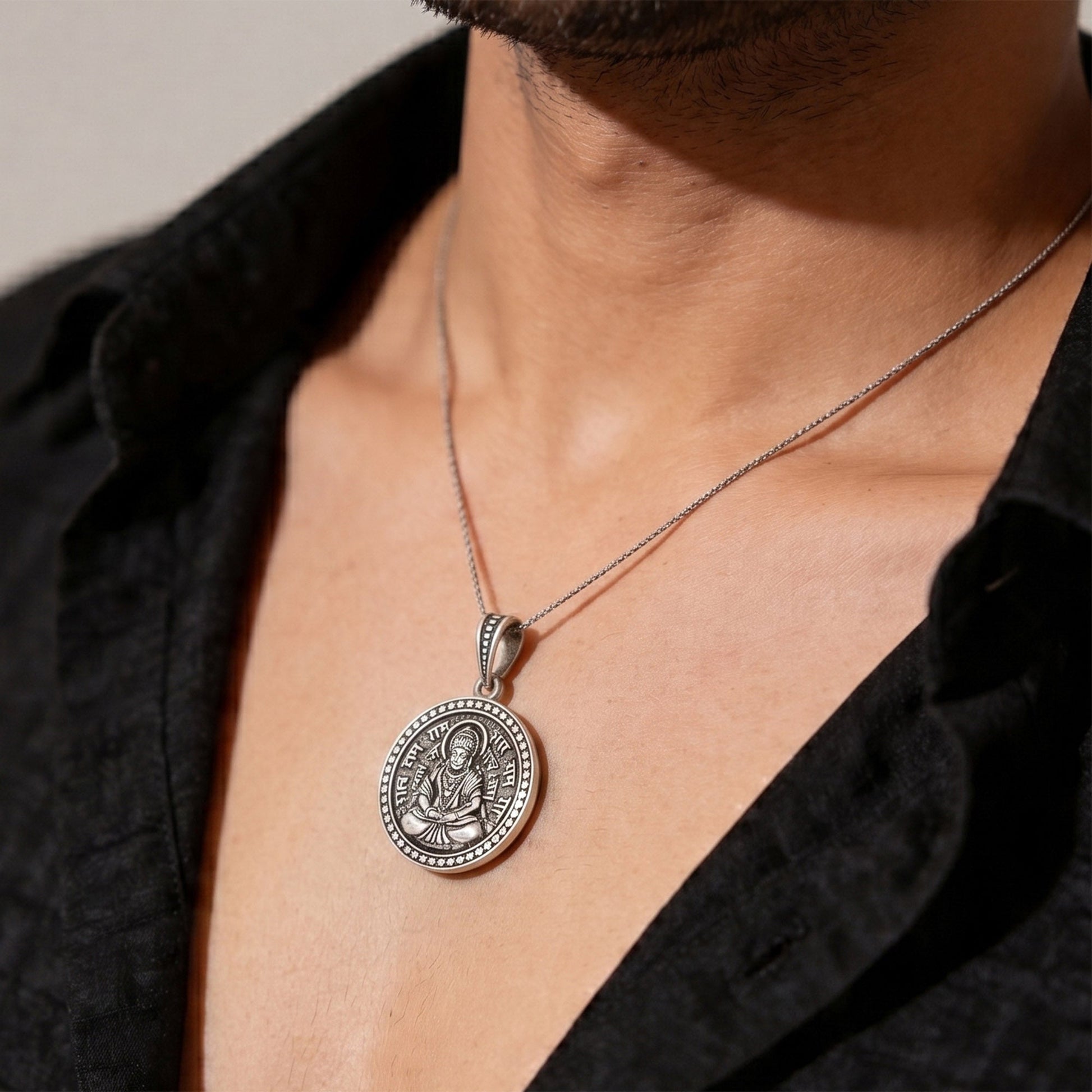 Hanuman Ram Mantra Pendant