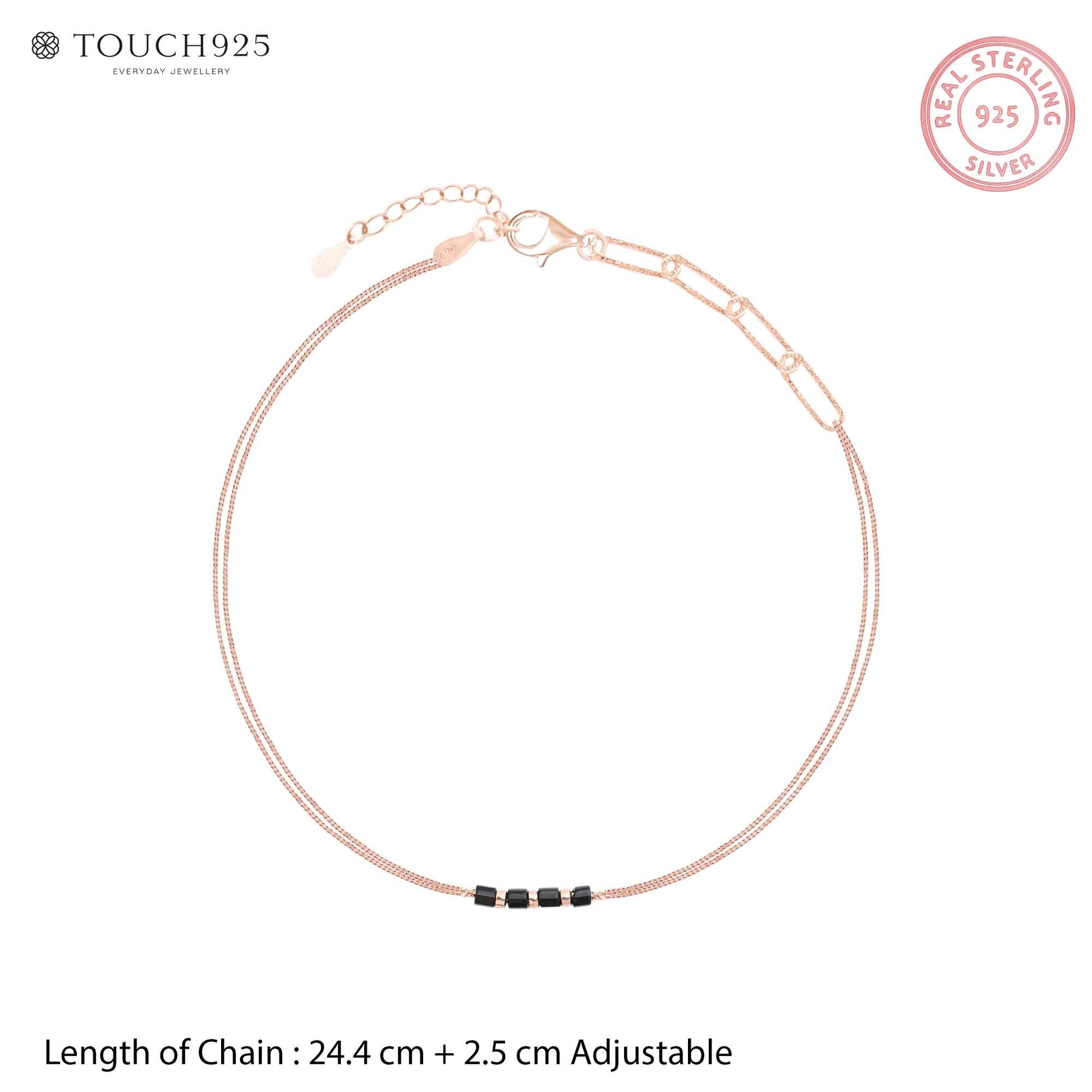 Cube Link Silver Anklet
