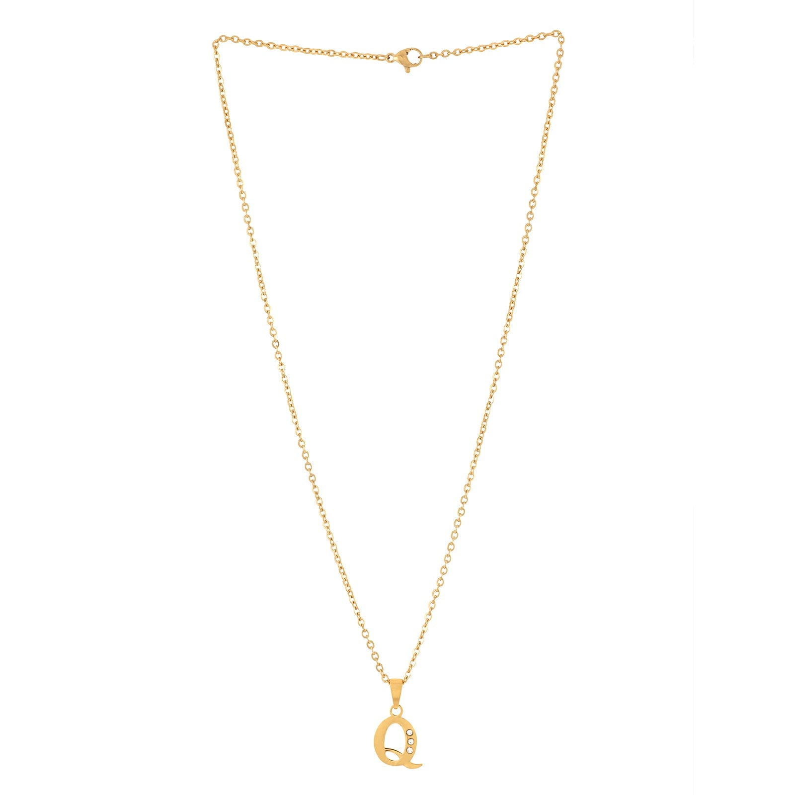 Bewitched Q Intial Pendant Necklace