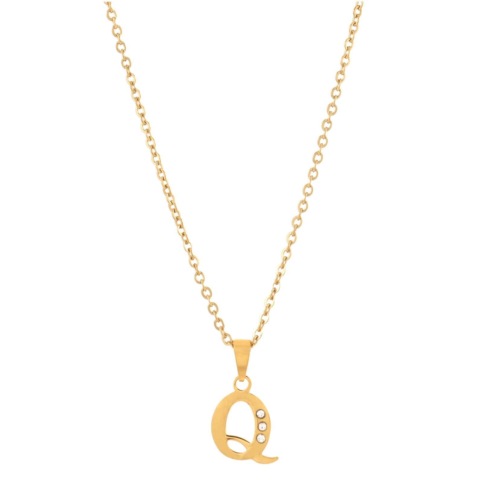 Bewitched Q Intial Pendant Necklace