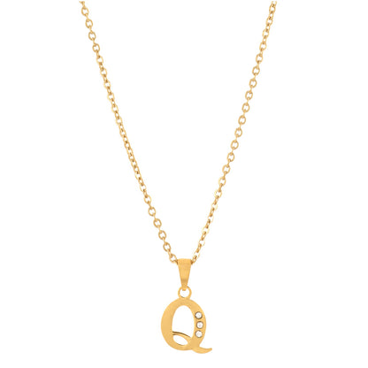 Bewitched Q Intial Pendant Necklace