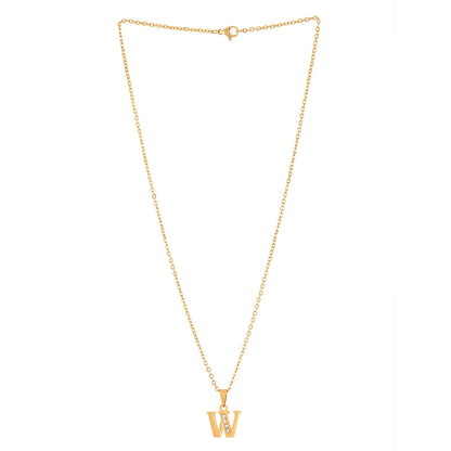 Bewitched W Initial Pendant Necklace