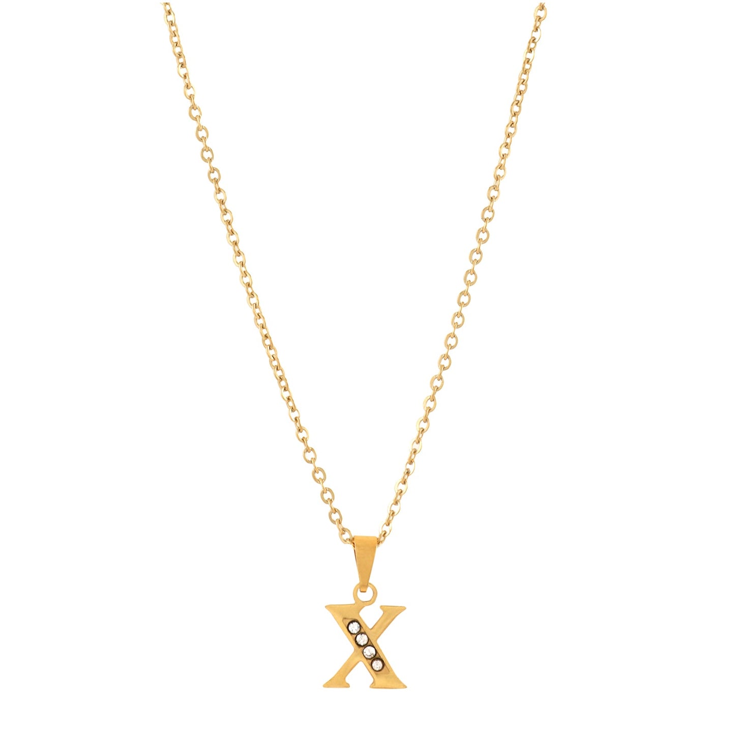 Bewitched X Initial Pendant Necklace