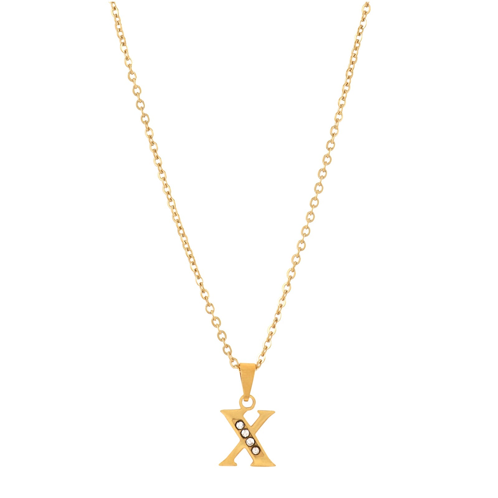 Bewitched X Initial Pendant Necklace