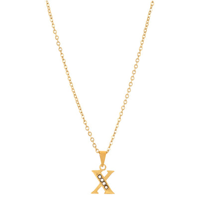 Bewitched X Initial Pendant Necklace