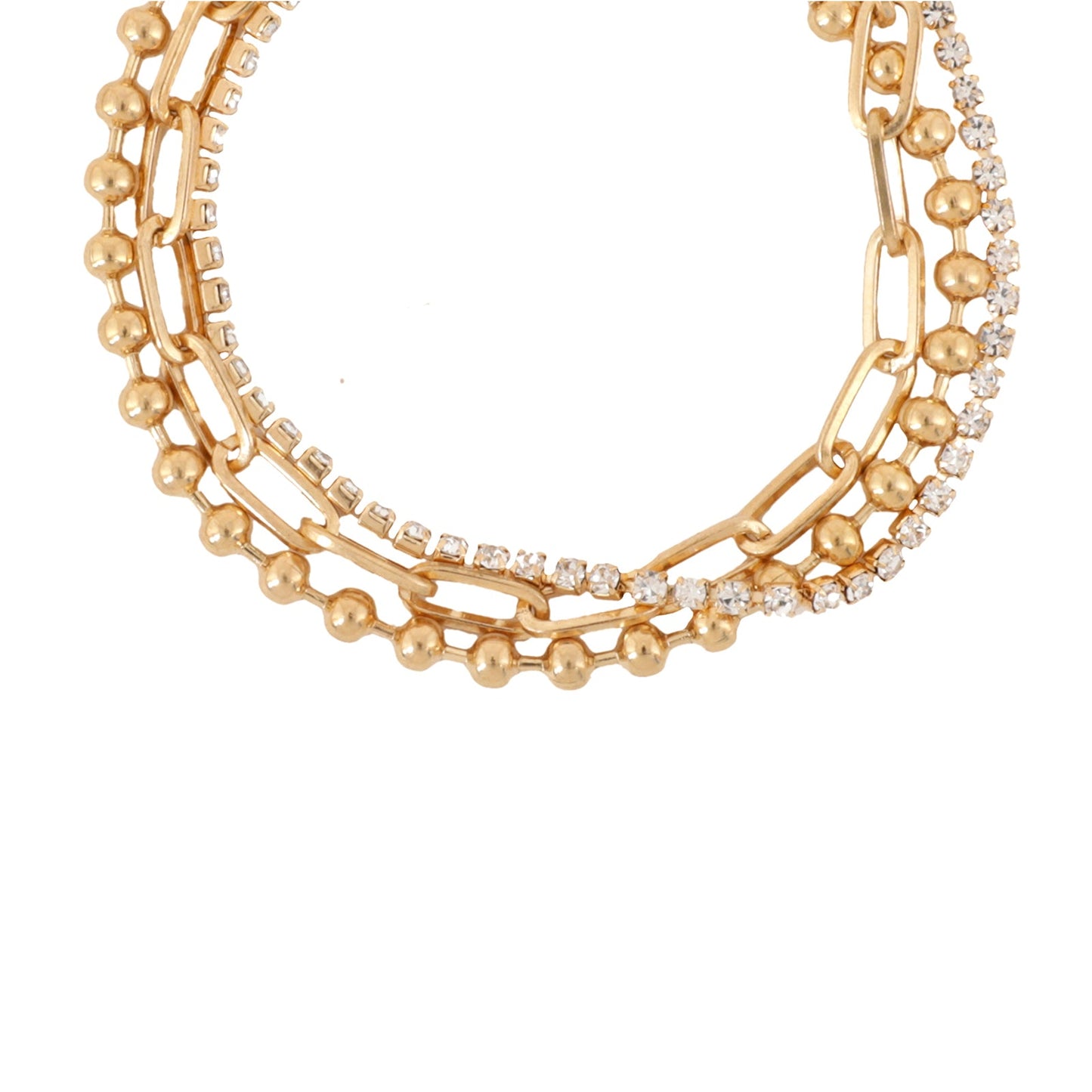 Bewitched Beaded Golden Chain Bracelet