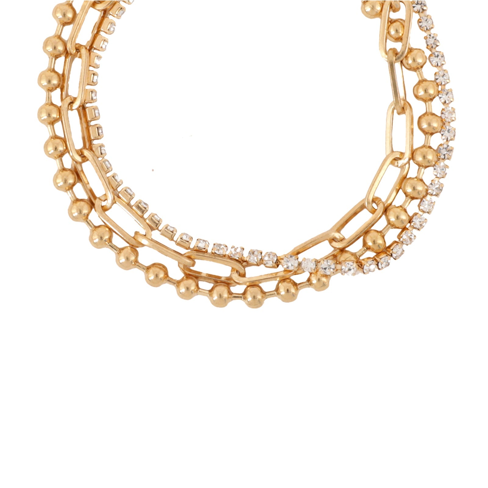 Bewitched Beaded Golden Chain Bracelet