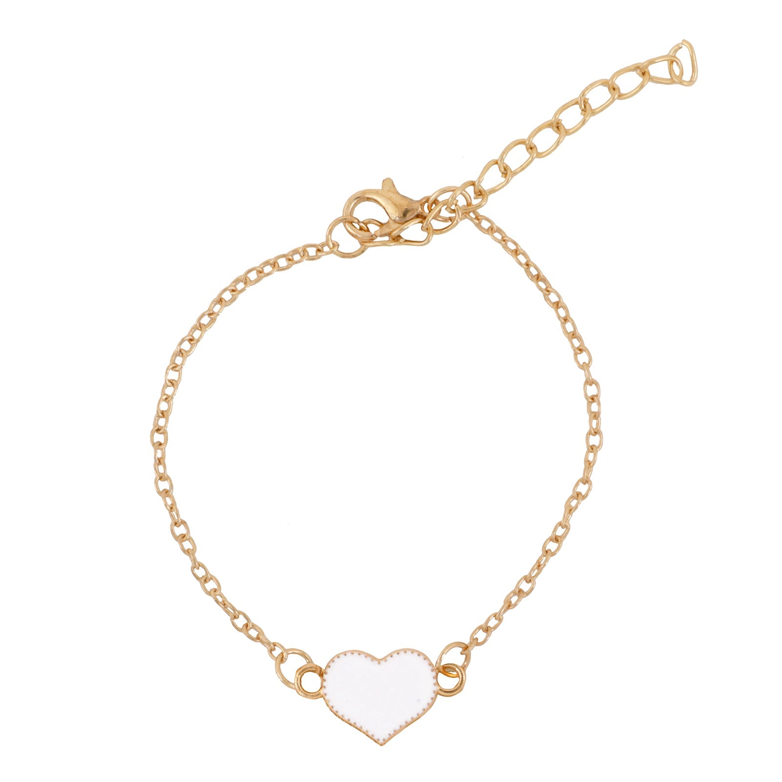 Bewitched Full Of Love White Heart Bracelet