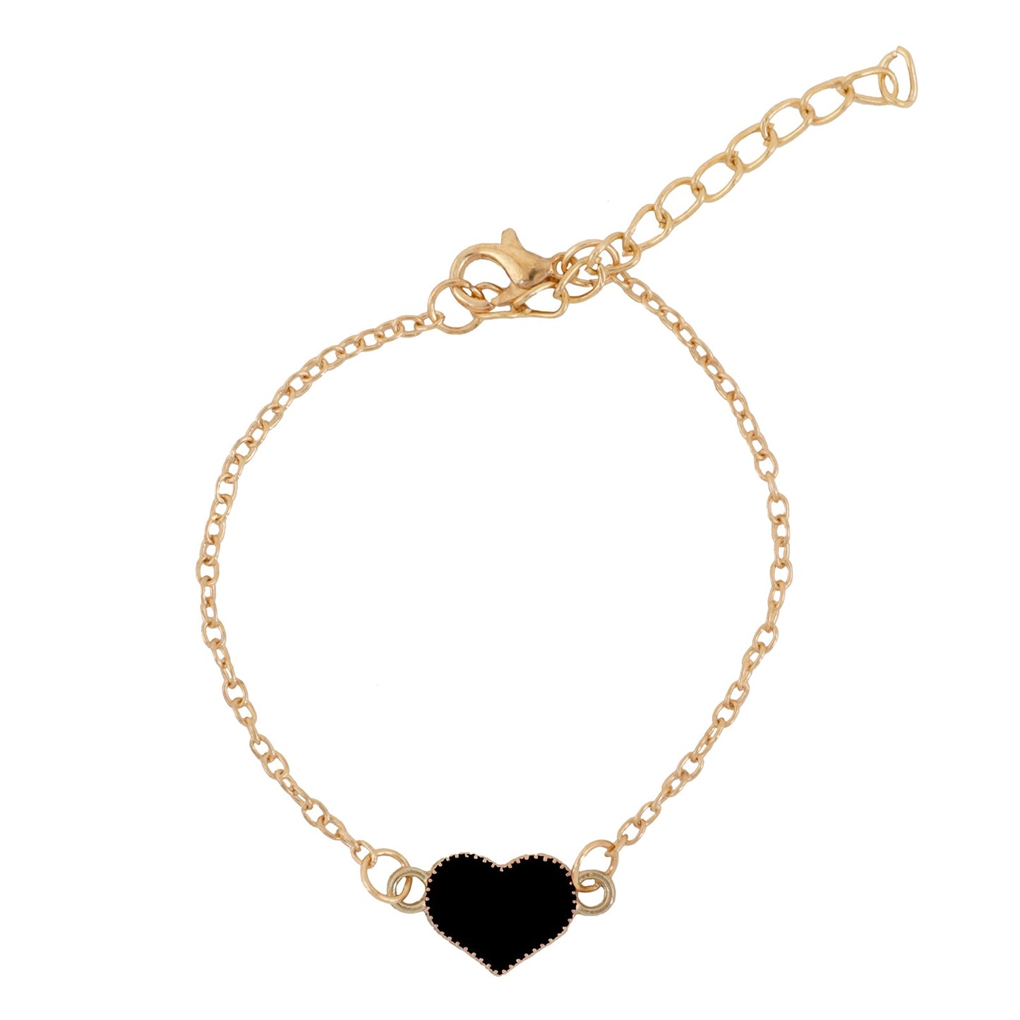 Bewitched Full Of Love Black Heart Bracelet