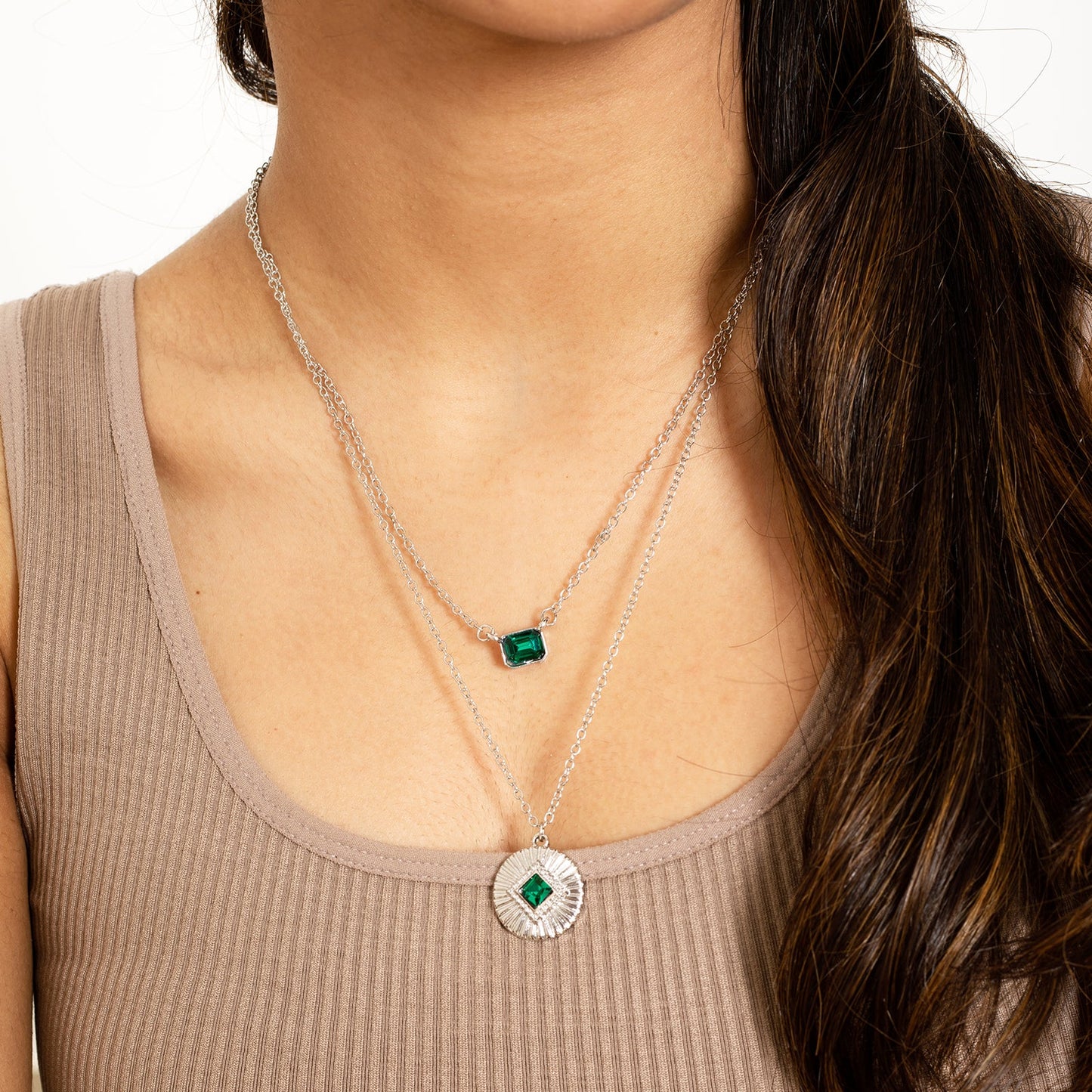 Bewitched Silver Sage Layered Necklace