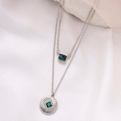 Bewitched Silver Sage Layered Necklace