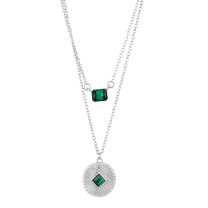 Bewitched Silver Sage Layered Necklace