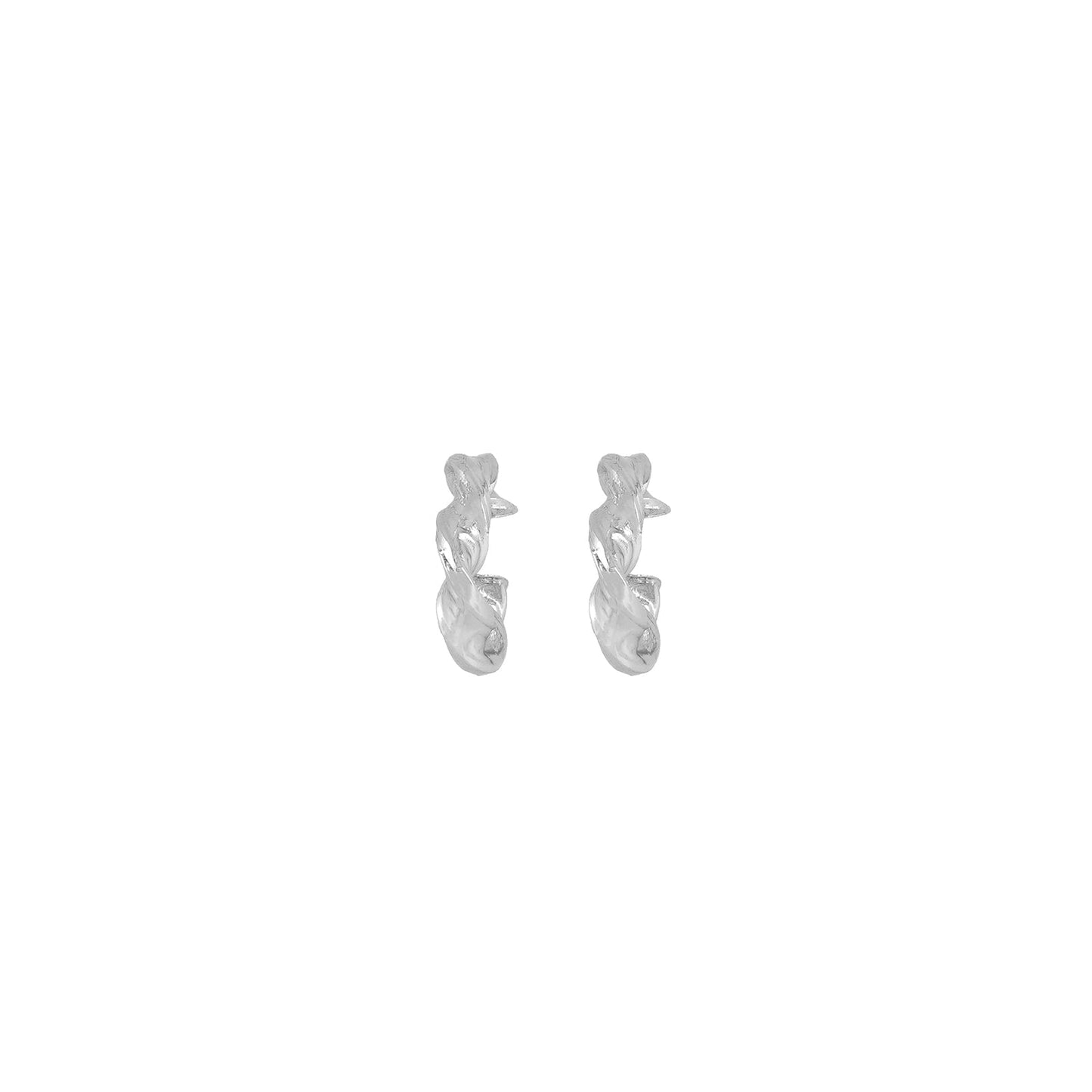 Bewitched Eyra Twirl Silver Hoop
