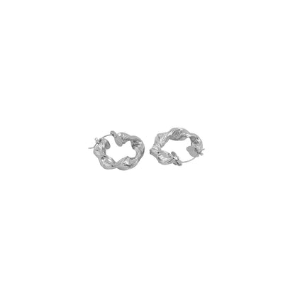 Bewitched Eyra Twirl Silver Hoop