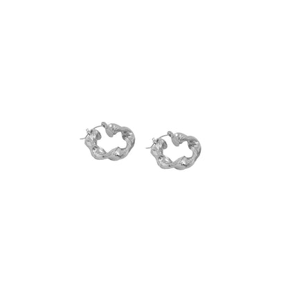 Bewitched Eyra Twirl Silver Hoop
