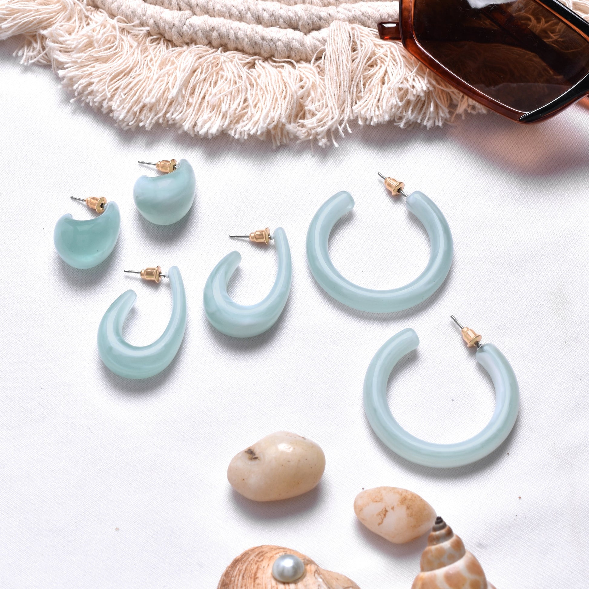 Bewitched Omega Blue Punch Hoop Set