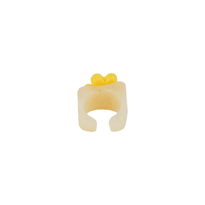 Bewitched Rhoda Yellow Floral Signet Ring
