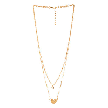 Bewitched Sparkles In Heart Layered Necklace
