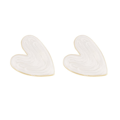 Bewitched Kenie White Resin Heart Studs