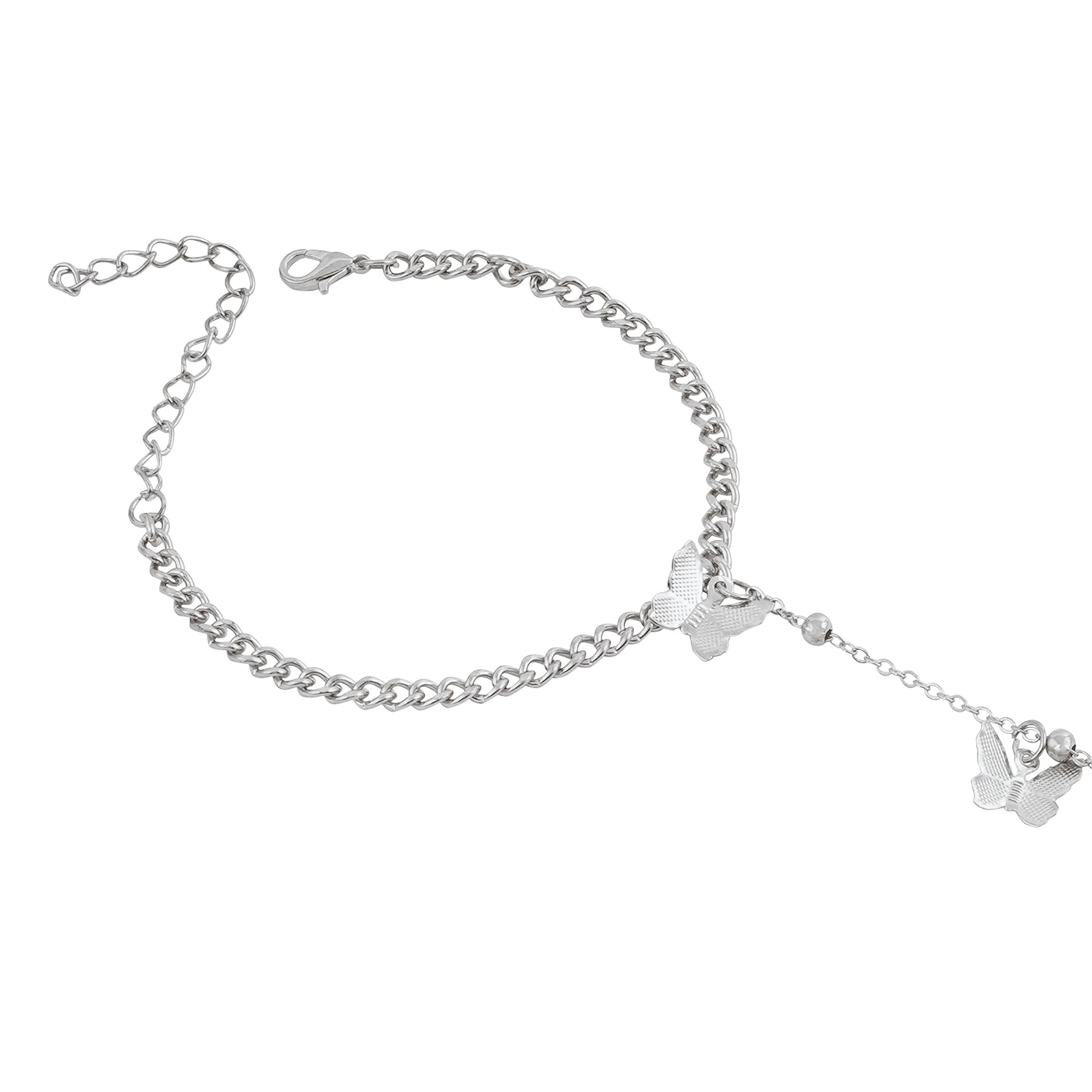 Bewitched Sabrina Butterfly Charm Silver Hand chain Bracelet