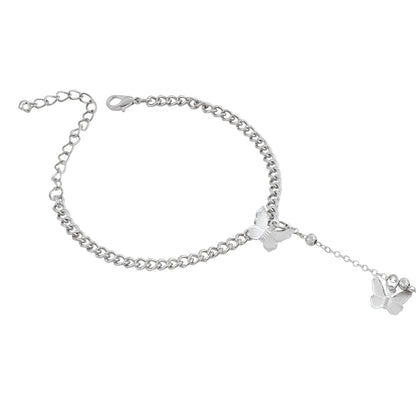 Bewitched Sabrina Butterfly Charm Silver Hand chain Bracelet