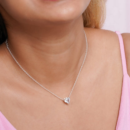 Bewitched Jaqleen Dainty Rhinestone Silver Necklace