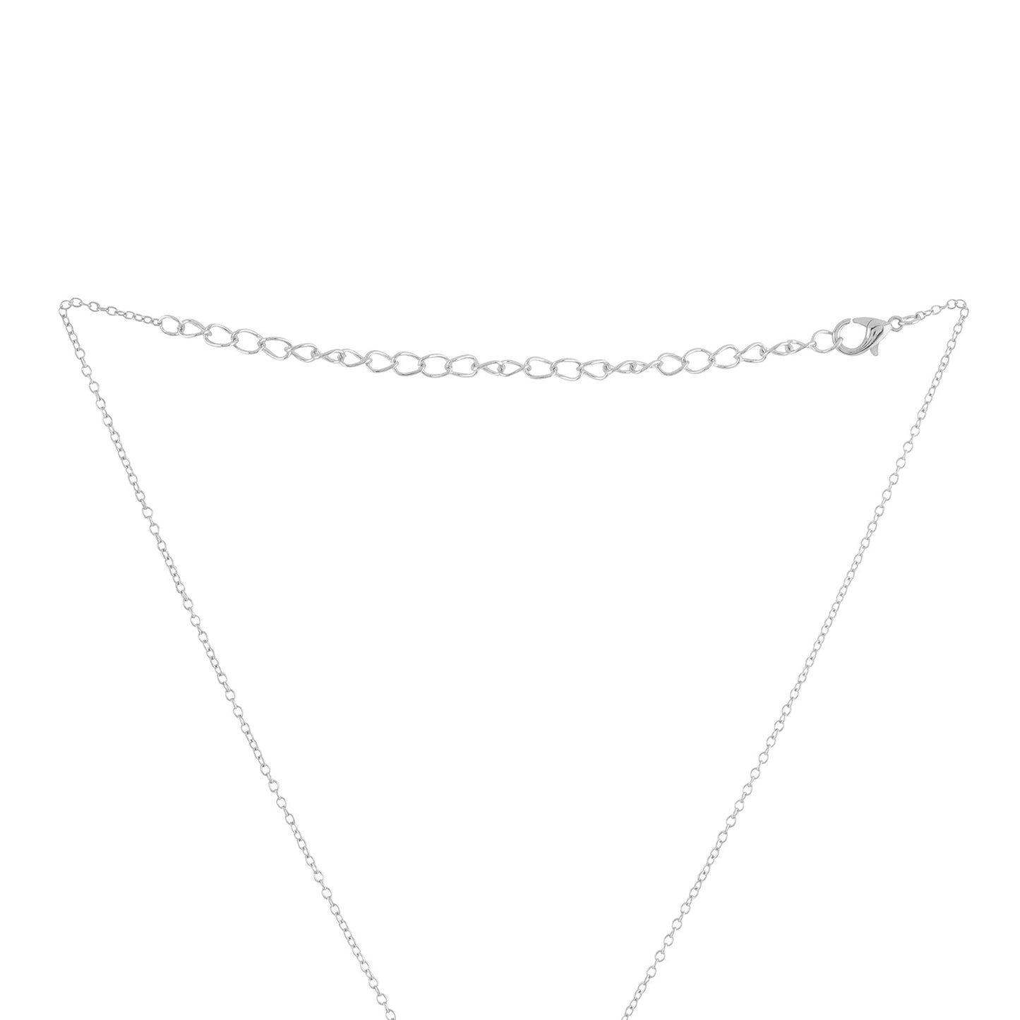 Bewitched Jaqleen Dainty Rhinestone Silver Necklace
