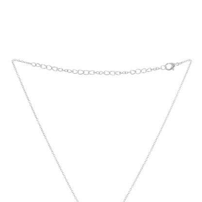 Bewitched Jaqleen Dainty Rhinestone Silver Necklace