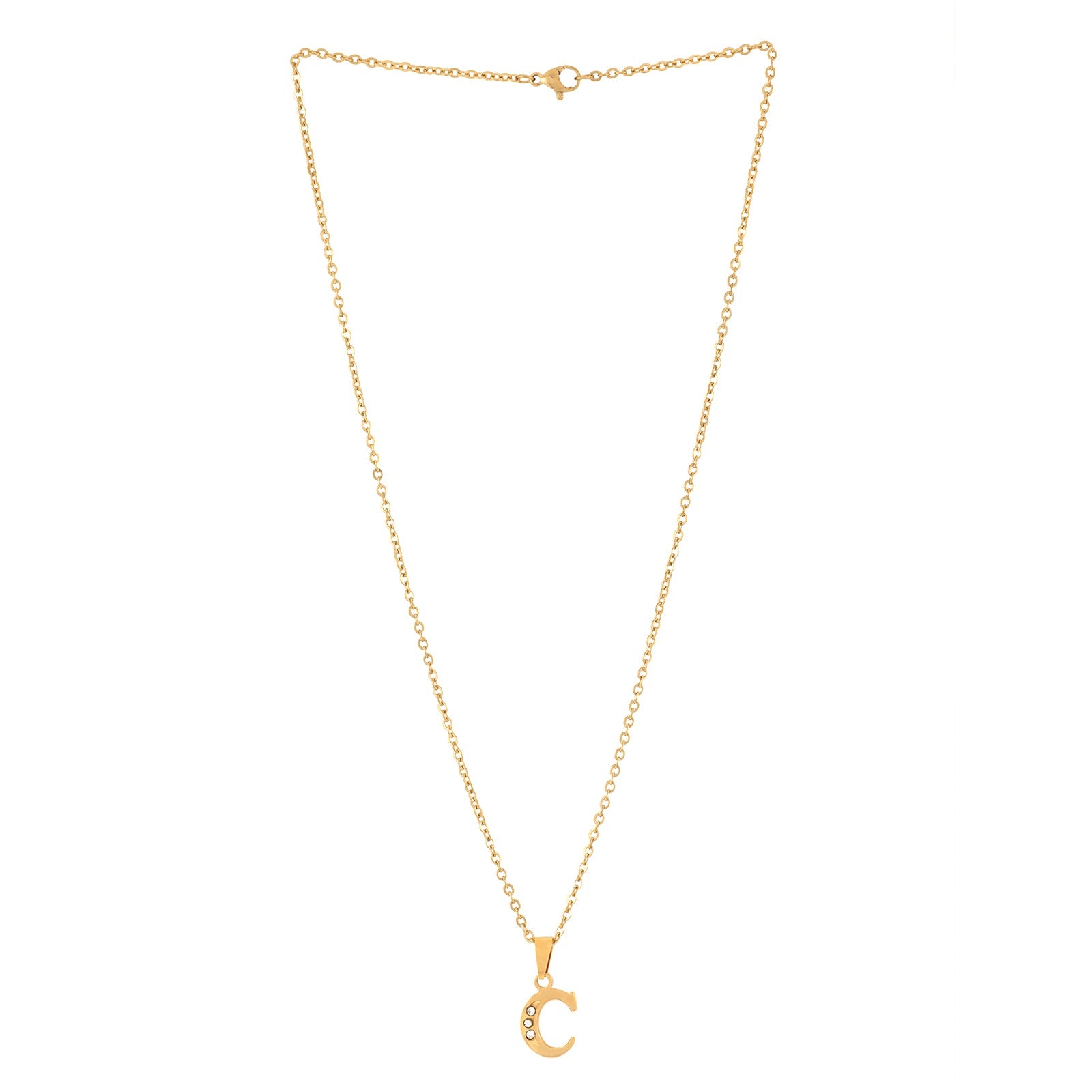 Bewitched C Initial Pendant Necklace
