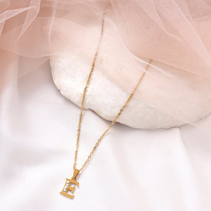 Bewitched E Initial Pendant Necklace