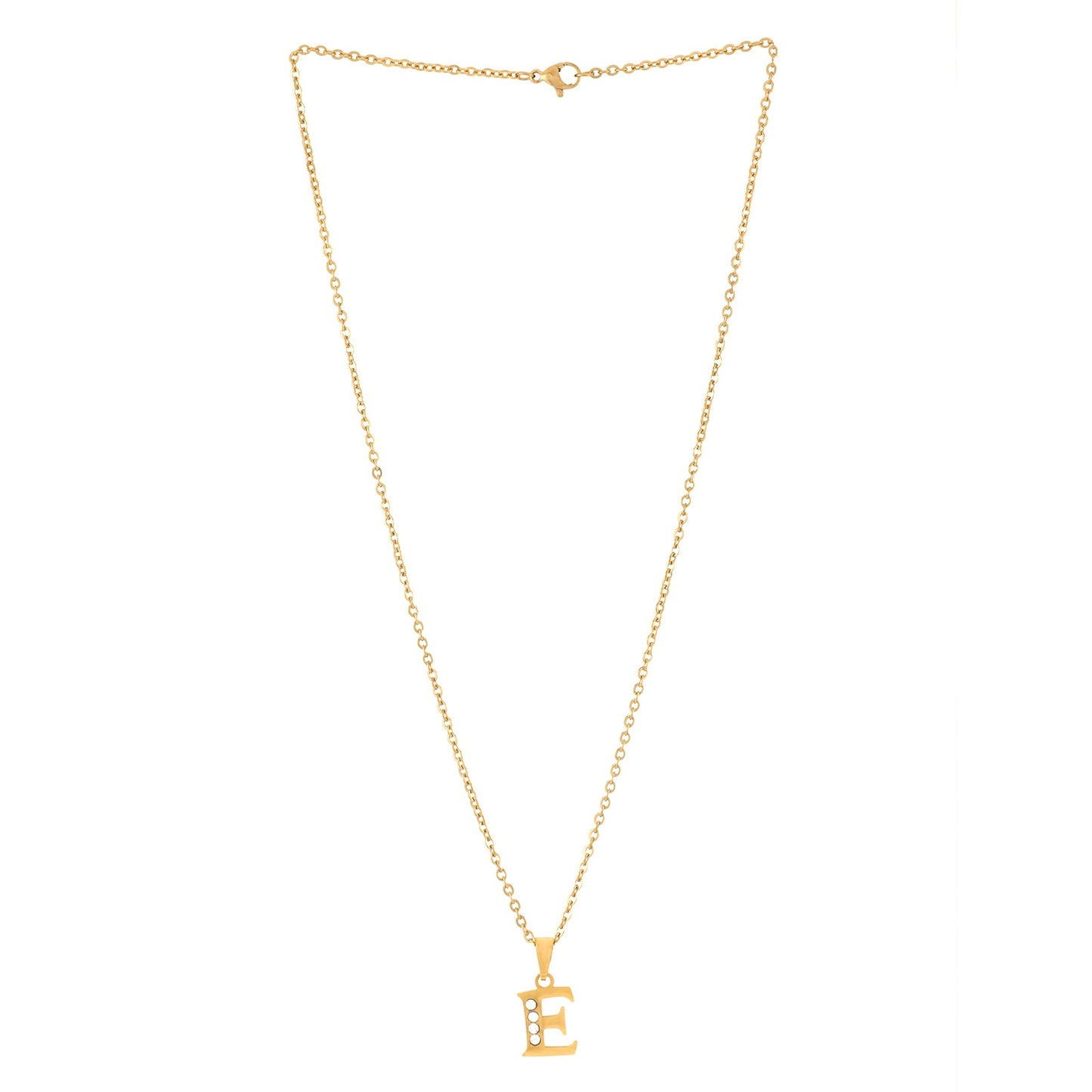 Bewitched E Initial Pendant Necklace