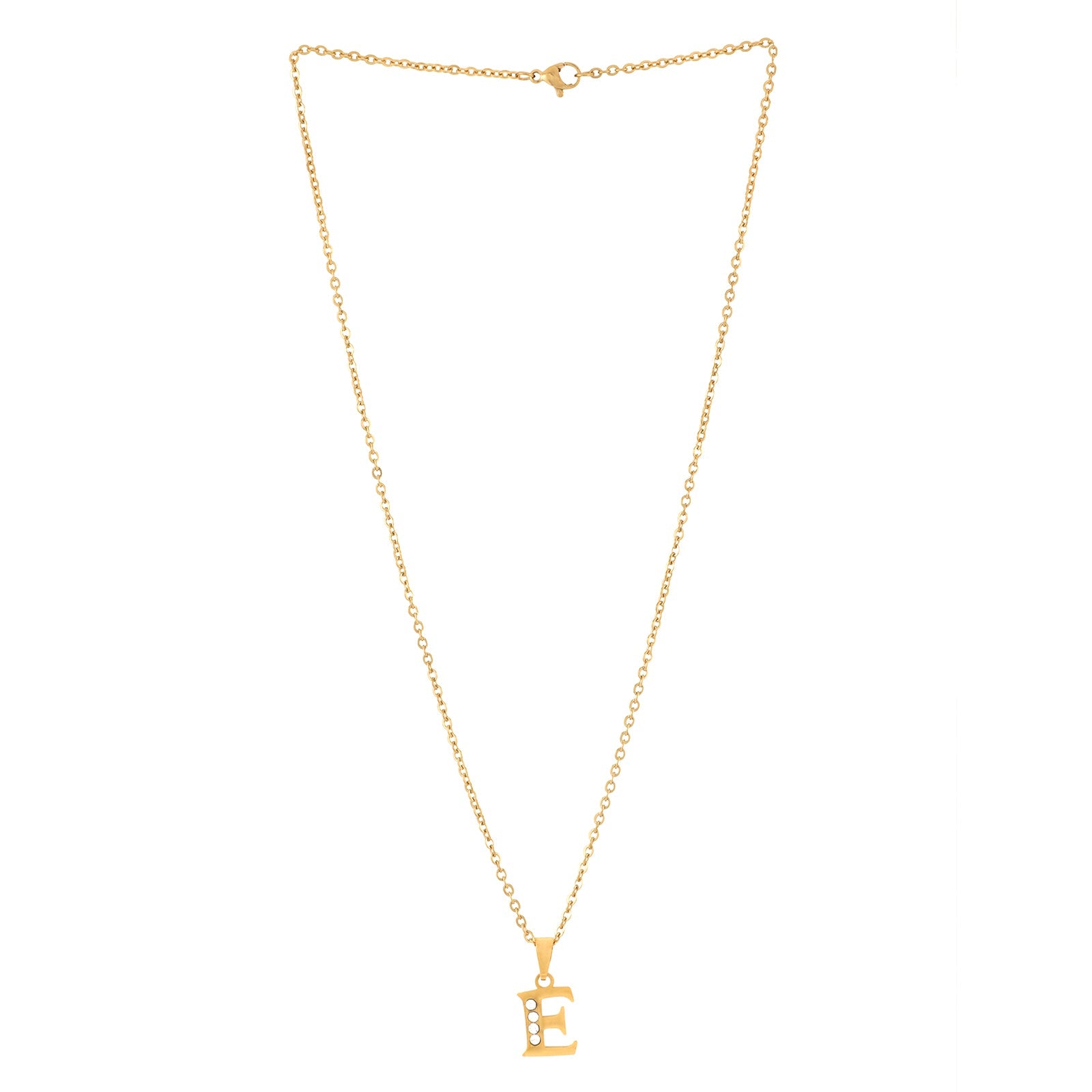 Bewitched E Initial Pendant Necklace