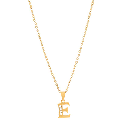 Bewitched E Initial Pendant Necklace