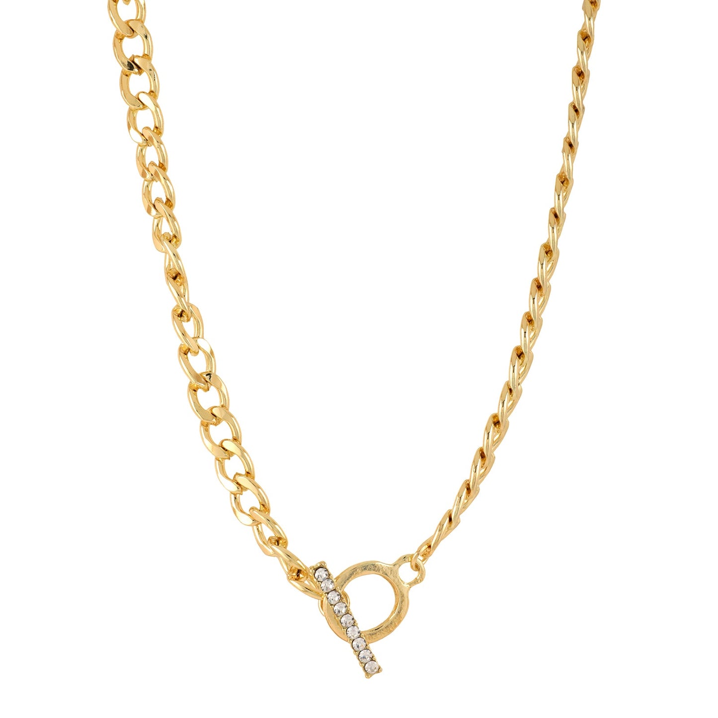 Bewitched Chloe Toggle Case Gold Linked Necklace