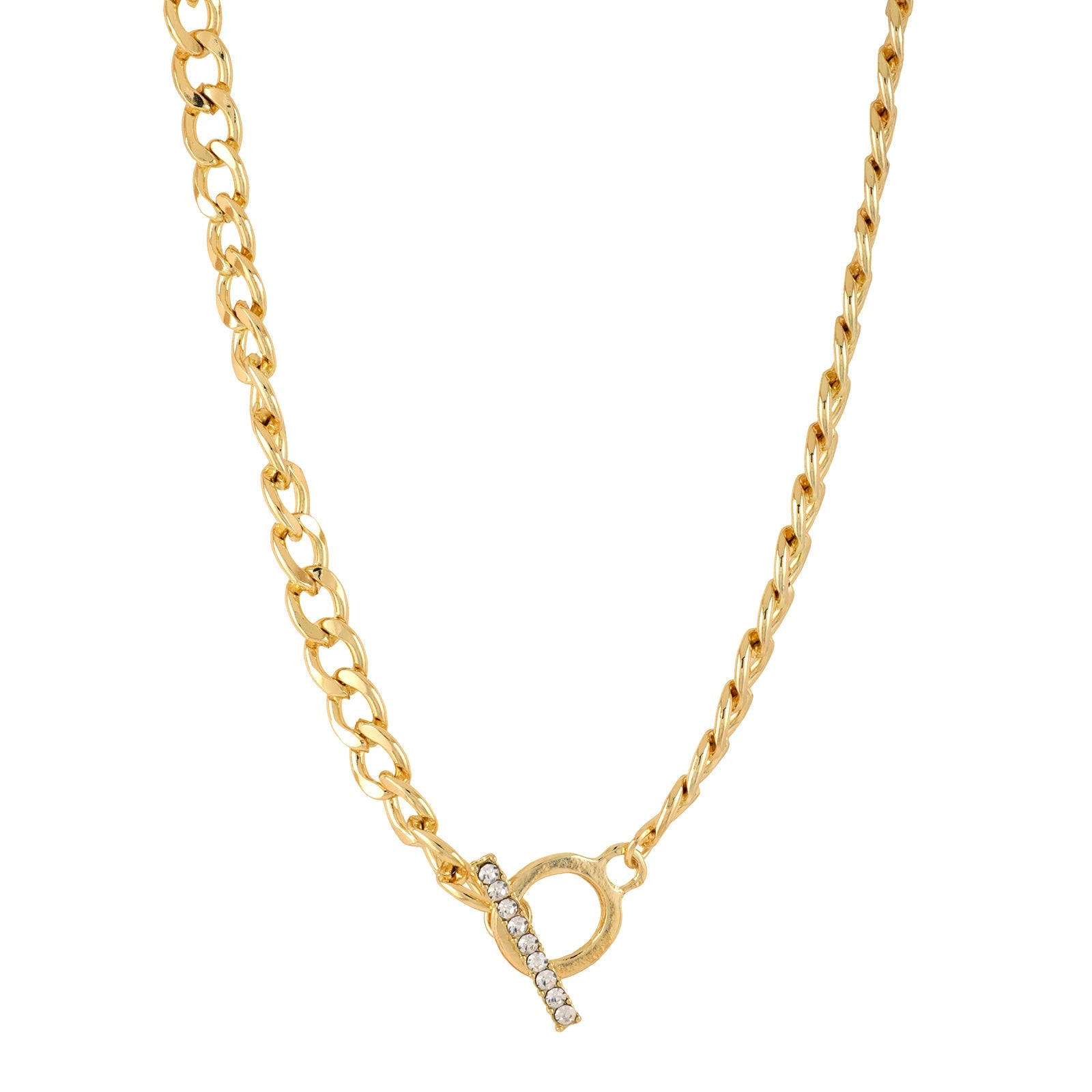 Bewitched Chloe Toggle Case Gold Linked Necklace
