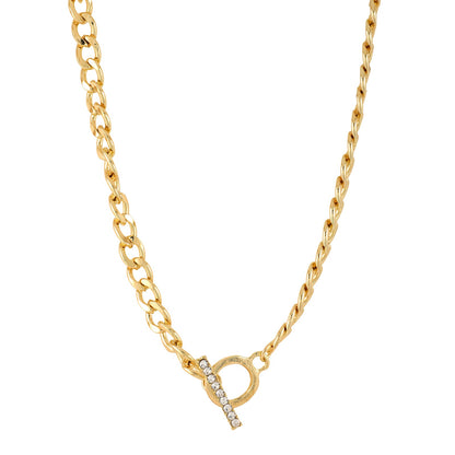 Bewitched Chloe Toggle Case Gold Linked Necklace