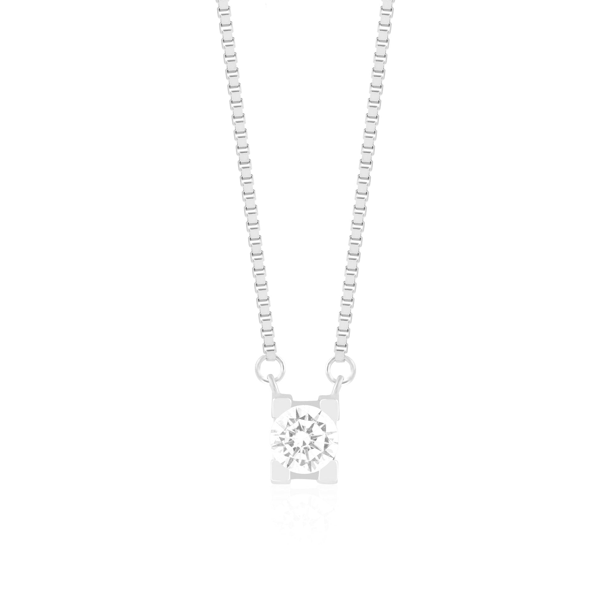 Crystal Solitaire Necklace