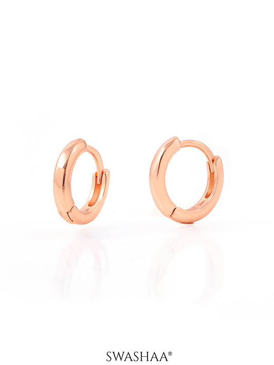 Barbara Rosegold Plated Hoop Earings - Swashaa