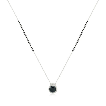 Black Onyx Silver 92.5 Mangalsutra Necklace