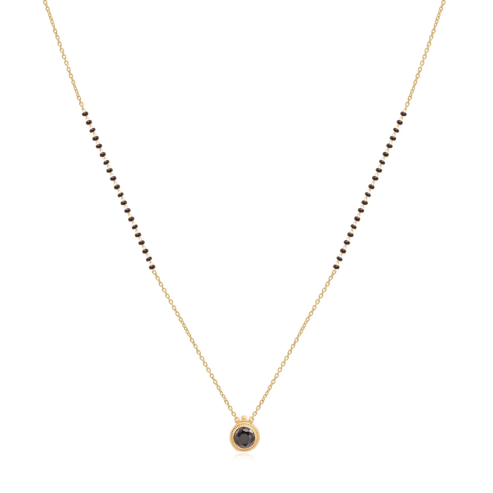 Black Onyx Silver 92.5 Mangalsutra Necklace