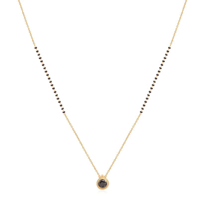 Black Onyx Silver 92.5 Mangalsutra Necklace