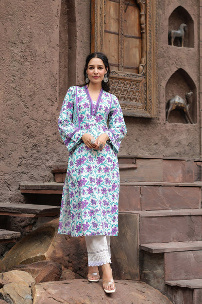 Bloom print kurta