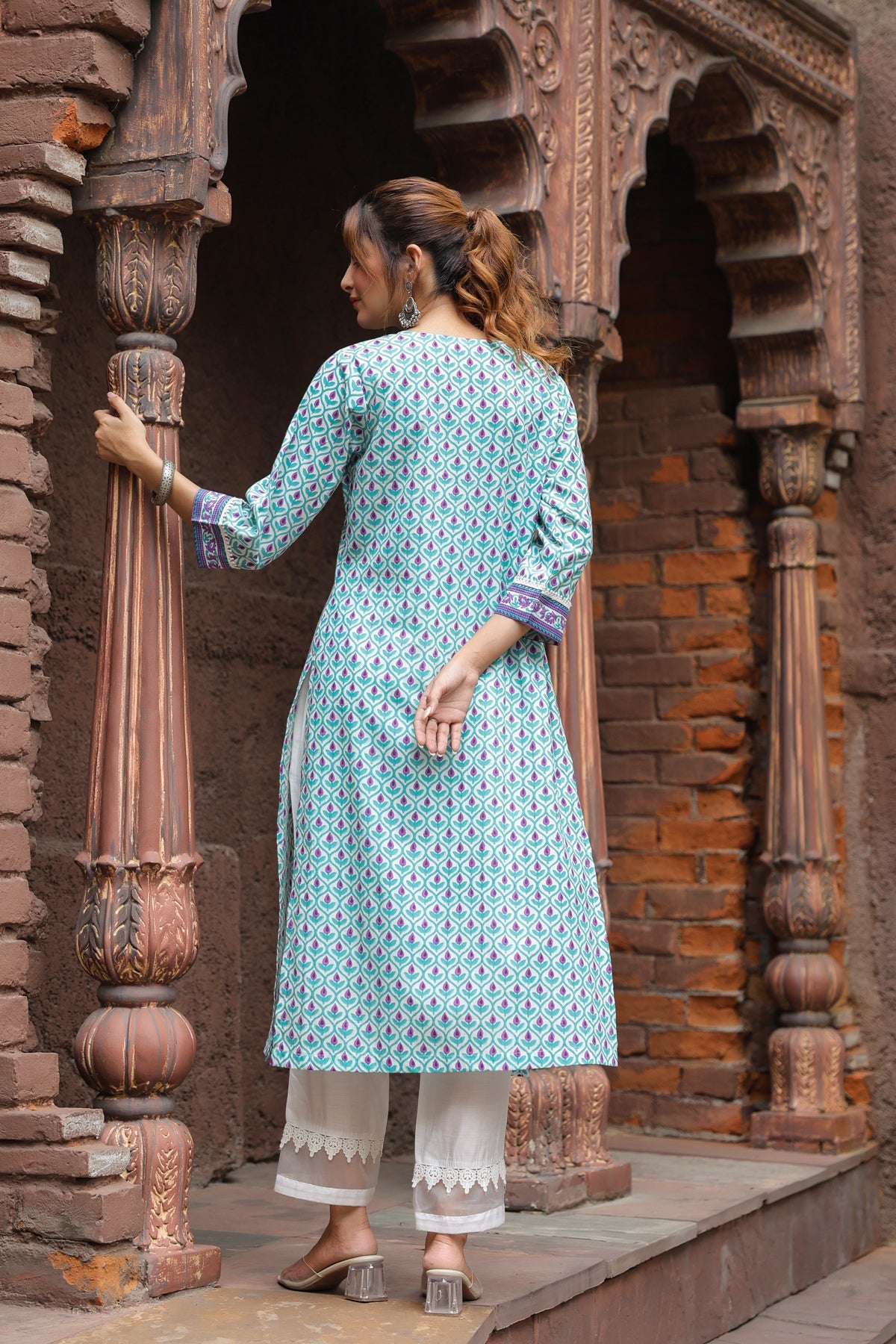 Blue Daily Wear Printed Kurta