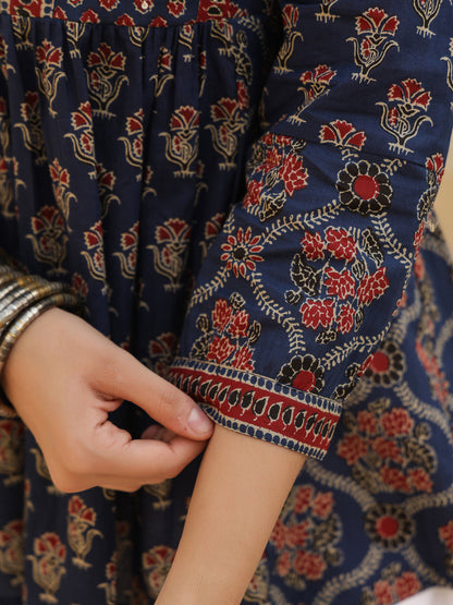 Blue Soft Fabric Printed Top