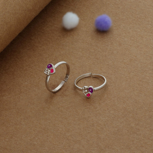 Blush Charm Silver Toering | Adjustable | Lightweight |  Everyday Wear